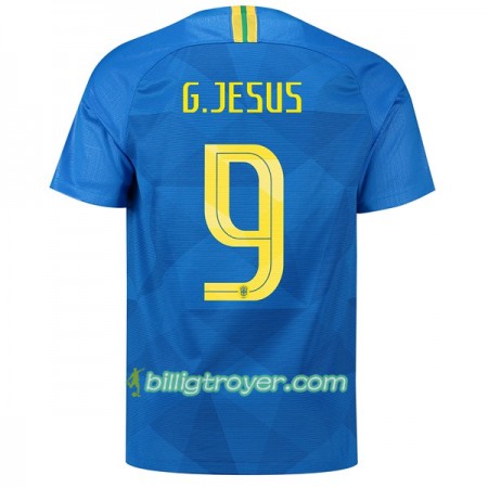 Billige Fotballdrakter Brasil G.Gesus 9 VM 2018 Bortedraktsett Kortermet